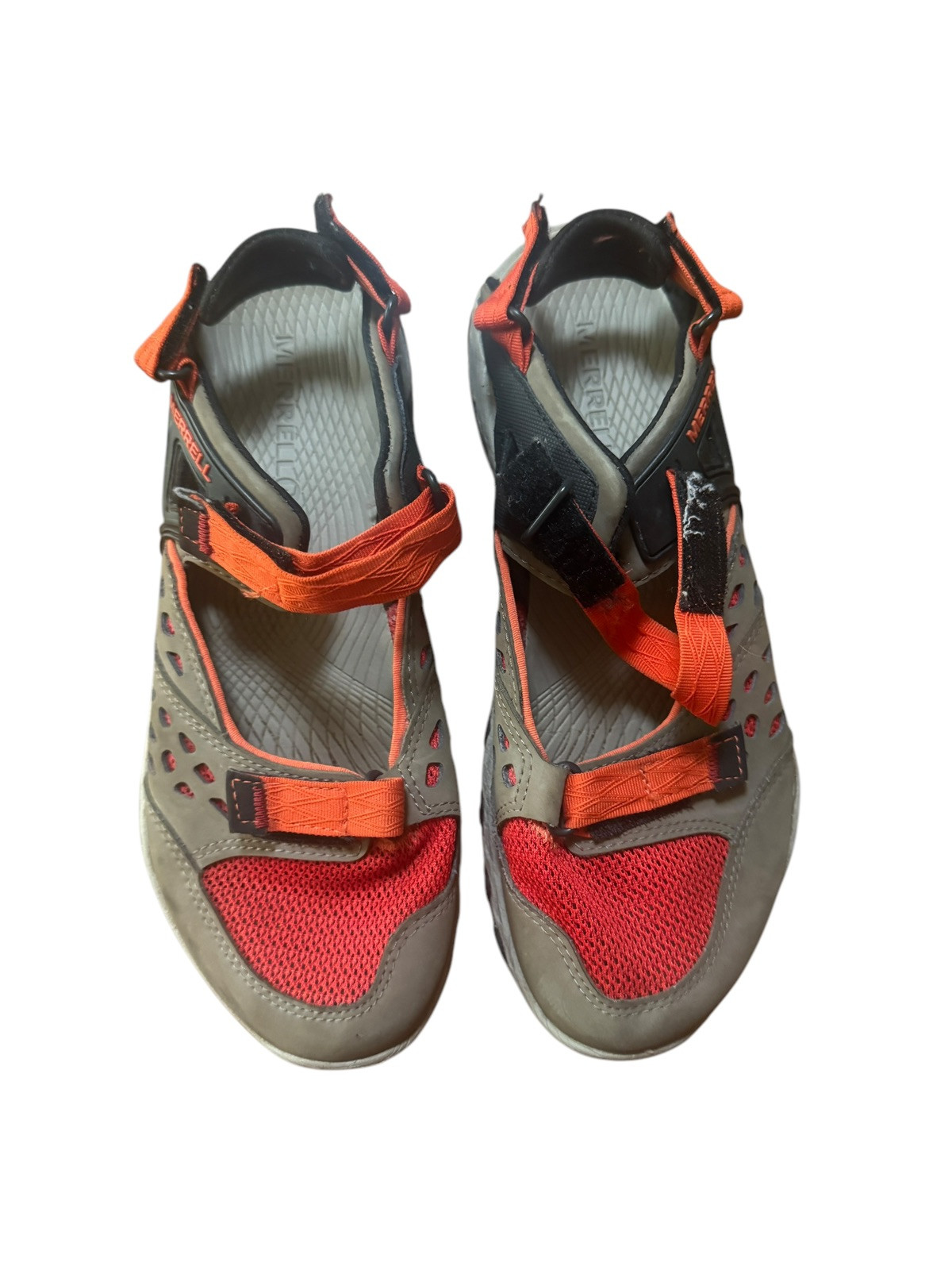 MERRELL MERREL Slingbacks Mary Janes sandalo scarpe marrone arancione taglia 7 donna