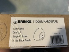 New in box Brinks Deadbolt Lock in Black