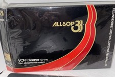 VTG Allsop3 VCR VHS Video Cassette Recorder Cleaner Tape Some SOLUTION In BOTTLE