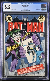 Batman #251 CGC 6.5 Great Looking Book! 1973 Vol 1 Classic Joker Cover