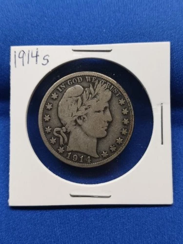 1914-S Barber Half Dollar 90% Silver Very Rare! ONLY 992,000 Minted