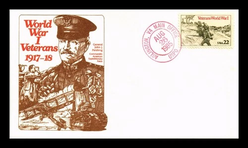 US COVER WORLD WAR I VETERANS FDC HAND CANCEL PANDA CACHET INSERT