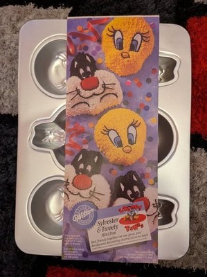 Vintage Tweety Vogel Sylvester einzelne Wilton Kuchen Blechformen Warner Bros
