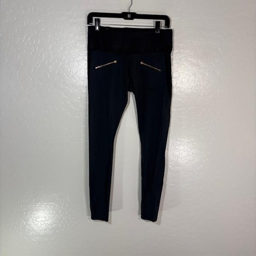 ADAY Leggings Womens Small Gray Throw & Roll Ankle Zip Pocket Athletic Pants