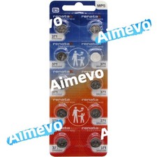 10 Pcs 371 Renata Silver Oxide Watch / Electronic 0 MERCURY Batteries
