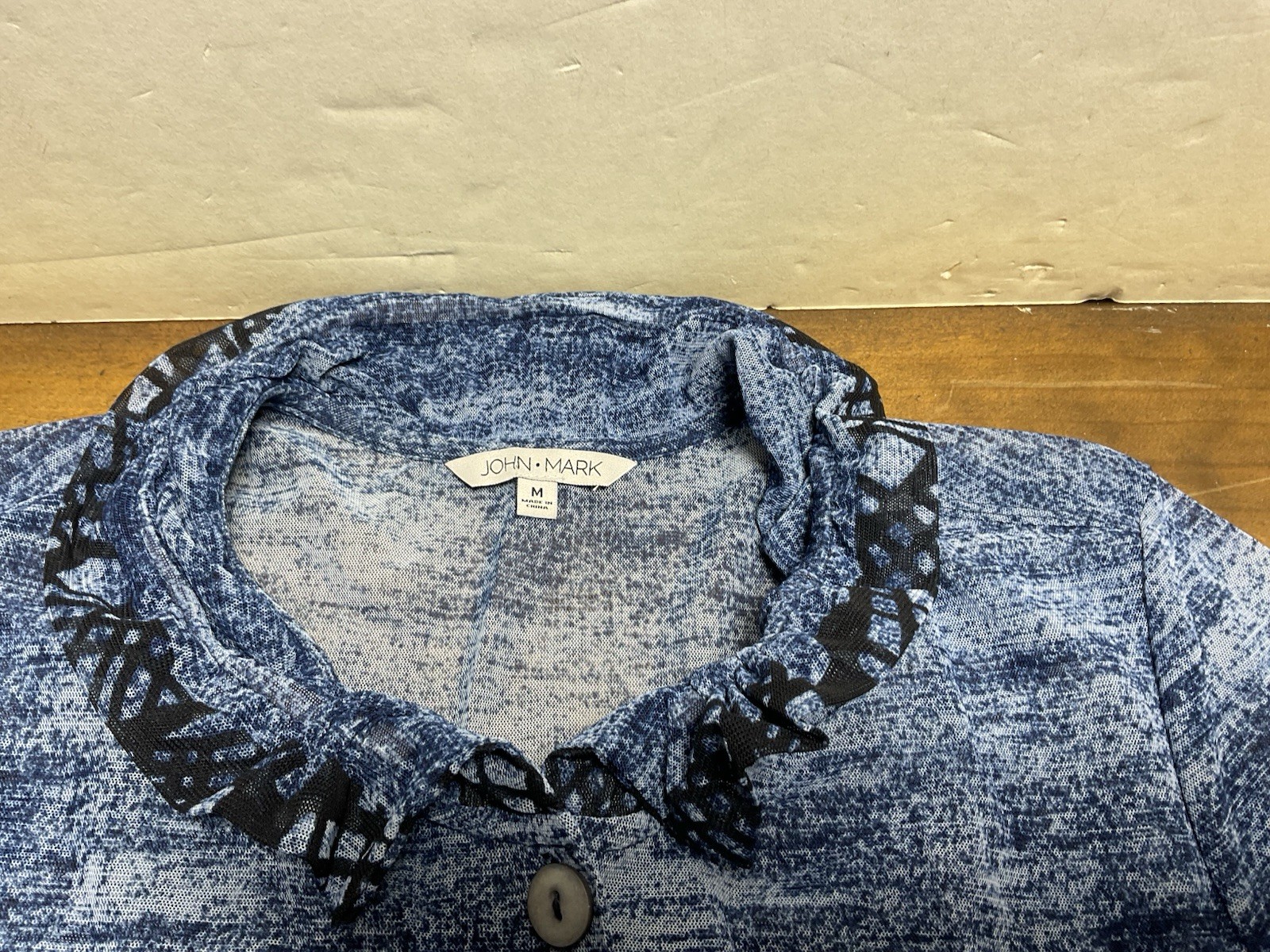 John Mark Button Down Tunic Top Statement Artsy S… - image 3