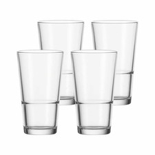 Leonardo EVENT Trinkglas Stapelglas XL 550 ml 4er Set Trinkglas Wasserglas klar