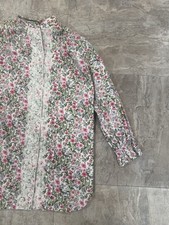 VTG 90s Victorias Secret Night Sleep Shirt Size Small Floral Lace Gold Label