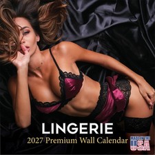 Lingerie 2027 Wall Calendar with Bonus Months 12x12 Glamour Wall Art Gift
