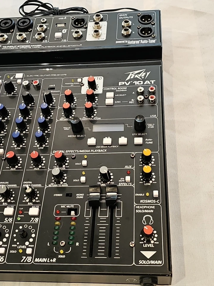 AS IS AS pictured PV10AT Compact 10 Channel Mixer w/Bluetooth& Antares Auto-Tune - Image 2 of 4