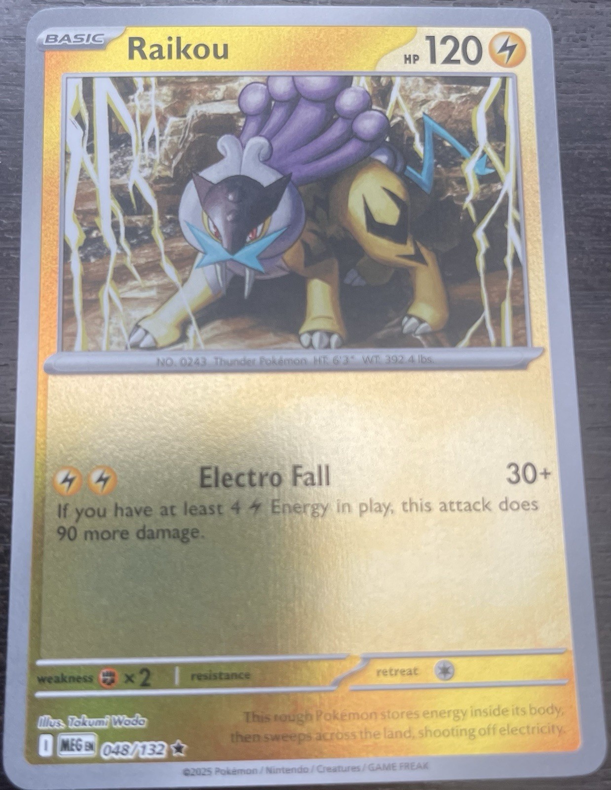 Raikou 048/132 Me01: Mega Evolution Reverse Holo