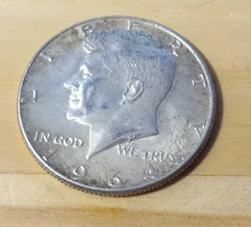 New Listing1964 JFK Kennedy 90% Silver Half Dollar Circulated-FREE SHIPPING