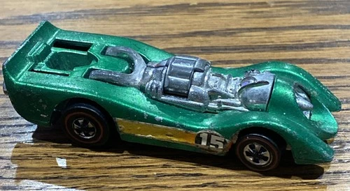Hot Wheels Redline Jet Threat 1970 Green Made In Hong Kong