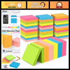 Bright 3x3 Sticky Notes - 48 Pads, 100 Sheets Each, Self-Stick Adhesive Notes fo
