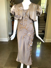 Christian Dior by John Galliano Beaded Bias Cut Dress and Jacket Spring 2006