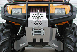 Honda Rubicon 500 04 Skid Plate Hook Holster w/ Winch Plate- 2 pc 