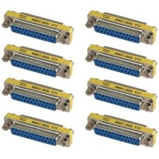 8 PCS DB25 25-Pin Serial Female to Female Mini Gender Changer Coupler Adapter