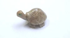 tortue en pierre sculpté, figurine steatite, turtle, schildpad  GT5-07