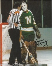 Minnesota North Stars Cesare Maniago Signed Autographed 8x10 Photo COA B