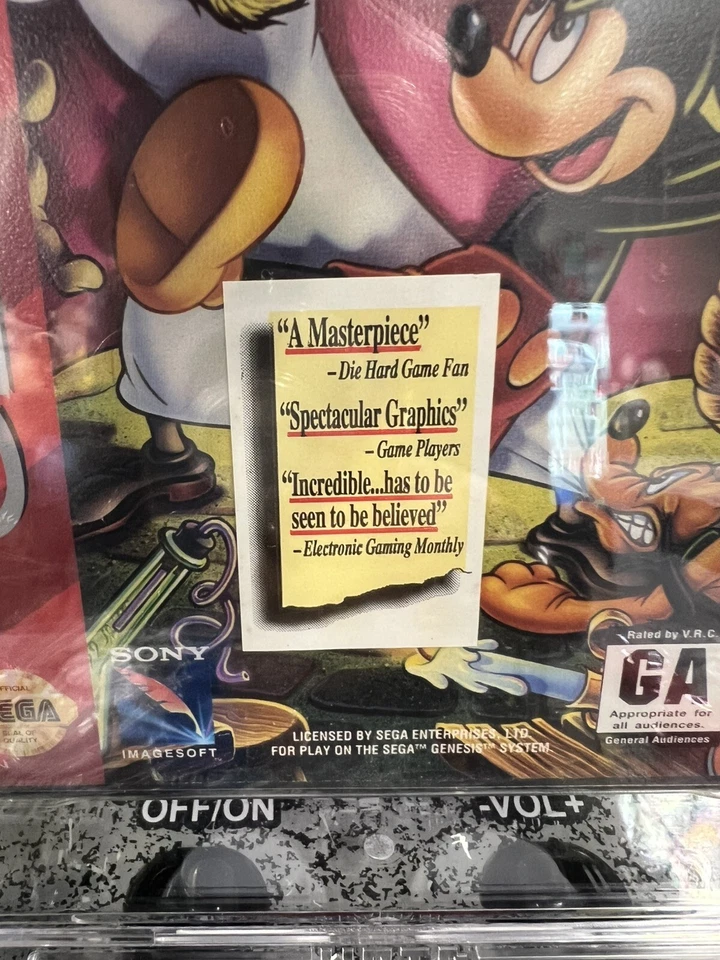 1994 Sega Genesis Mickey Mania Timeless Adventures WATA 9.8 B+ Sealed Top Pop! - Image 4 of 4