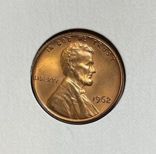 1962 P DDR Doubled Die Reverse Error BU/Uncirculated Red Lincoln Memorial Cent - 第 1/15 張圖片
