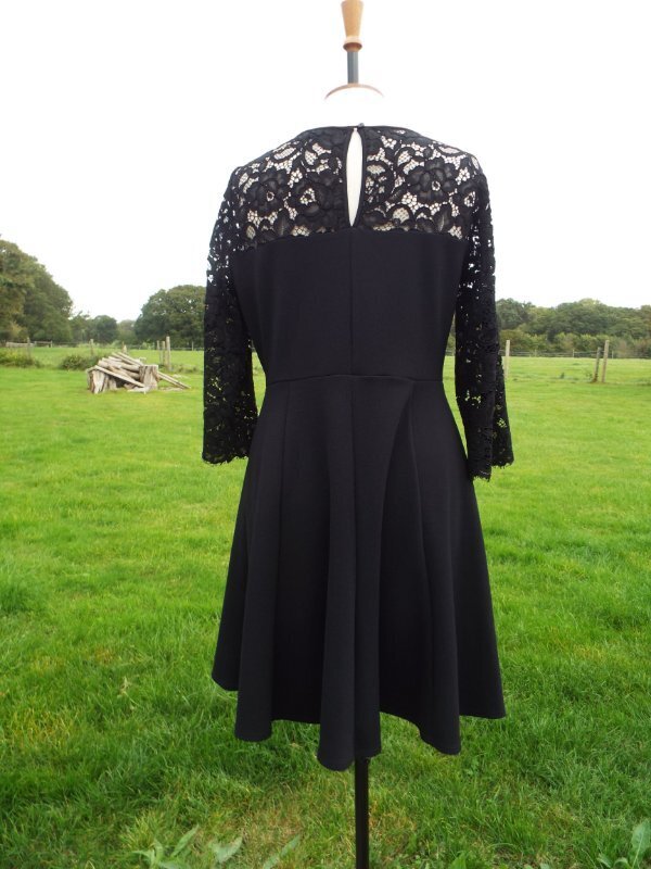 Black Lace Yoke & Sleeves Occasion Skater Dress With Stretch WALLIS UK 14 BNWOT | eBay UK Black Lace Yoke & Sleeves Occasion Skater Dress With Stretch WALLIS UK 14 BNWOT | eBay UK