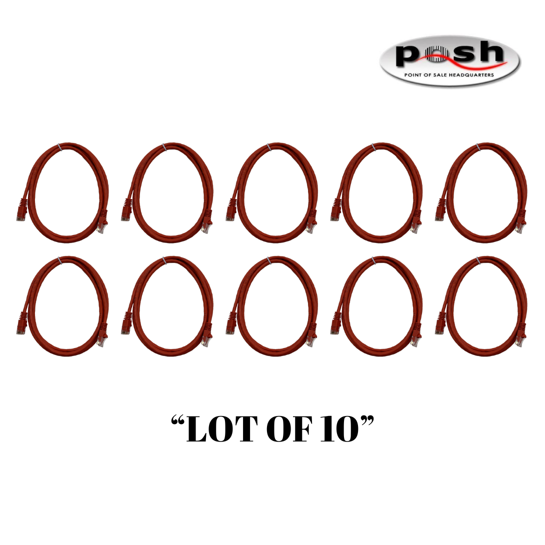 10-Pack New 5FT Cat5E Ethernet Patch Cables 350MHz High Speed-image