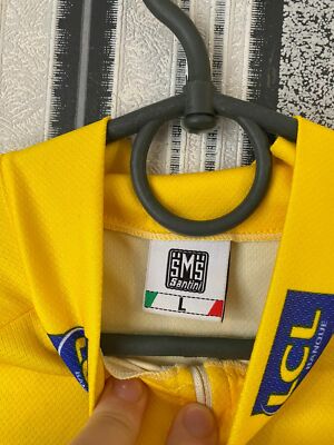 Official Tour de France AUTHENTIC Yellow Mens Jersey LCL Santini Large Rare NWT