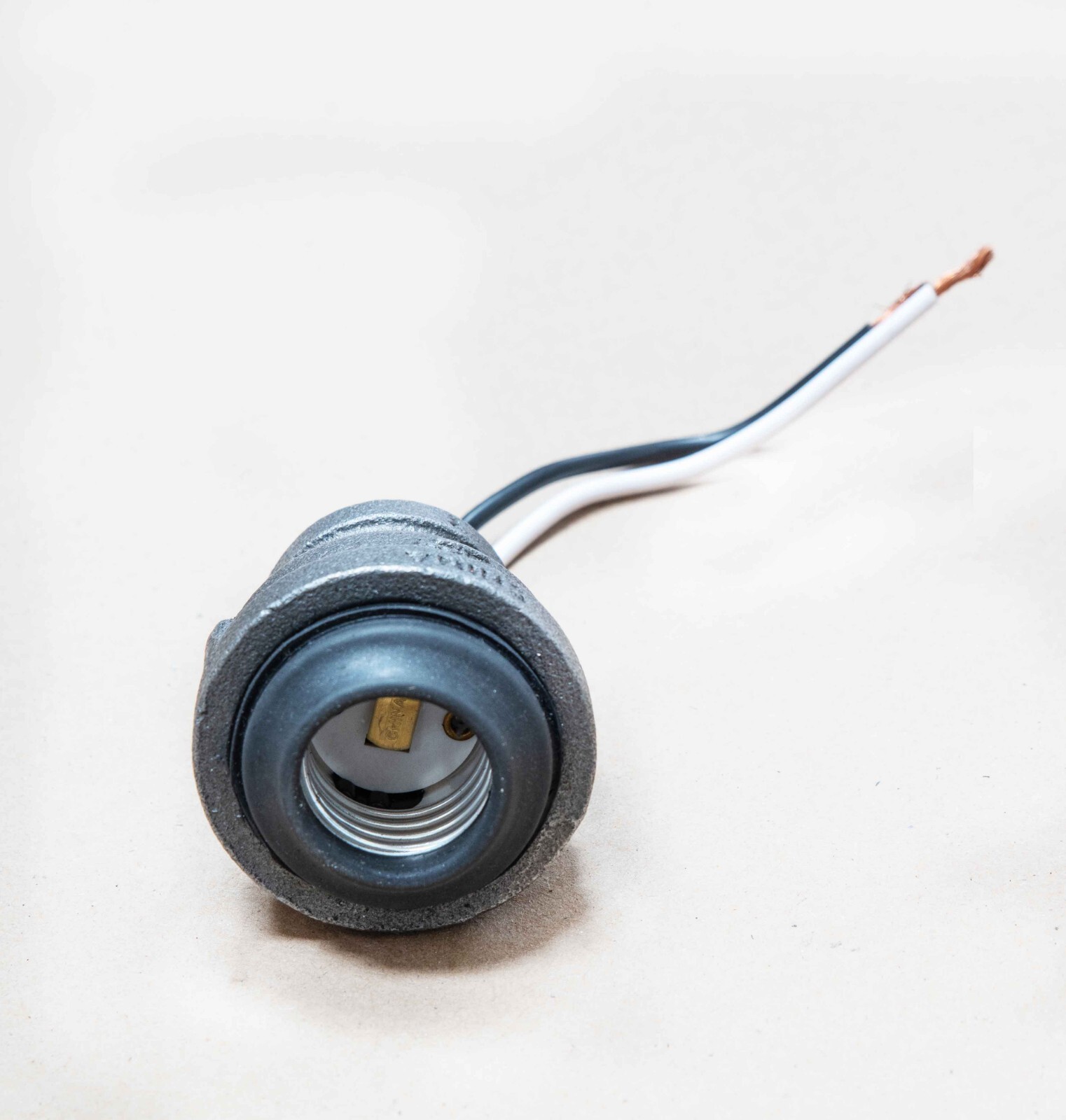 3 pc. Steampunk Industrial Lamp holder Black Iron Pipe Lamp Socket . 3/4" NPT eBay