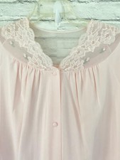 VTG Shadowline Pink Long Robe House Coat Size Medium