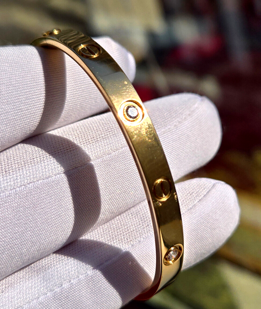 アクセサリー 18k bracelet 18cm 18k Japan Gold U-Shape Link Bracelet w/ Continuous Clasp