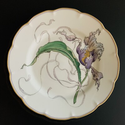 Haviland Limoges Decorative Plate Fleurs Et Rubans Orchidee Orchid