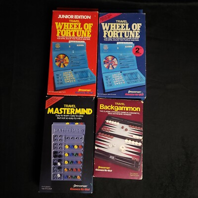 Lot of vintage Travel Games Mastermind Backgammon Wheel of Fortune