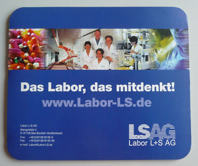 Mauspad Mousepad rechteckig 25 cm x 21 cm Werbeaufdruck Werbung PC Maus EDV neu