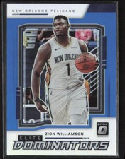 2021-22 Donruss Optic #1 Zion Williamson Elite Dominators Blue #/49