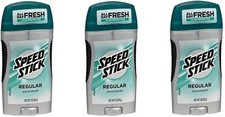 Speed Stick Men Regular Deodorant 3oz each Three Pack 