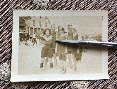 Antique 1918 Rockaway Beach Long Island Queens New York Bathing Suits Photo