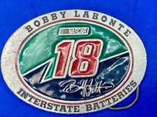 1990'S Bobby Labonte Nascar  18 Used Collectable Belt Buckle By Redline Sports
