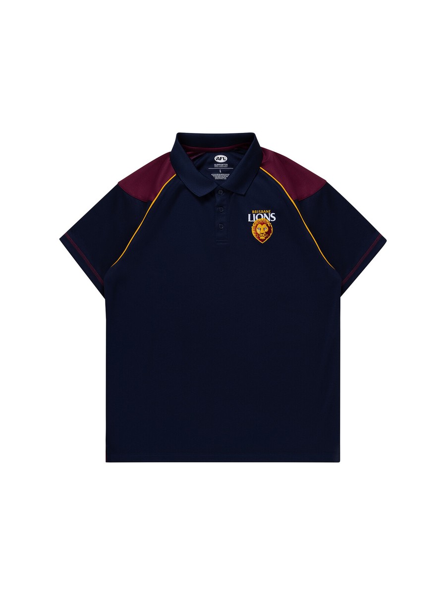 Brisbane Lions AFL Performance Polo Sizes S-5XL! S4