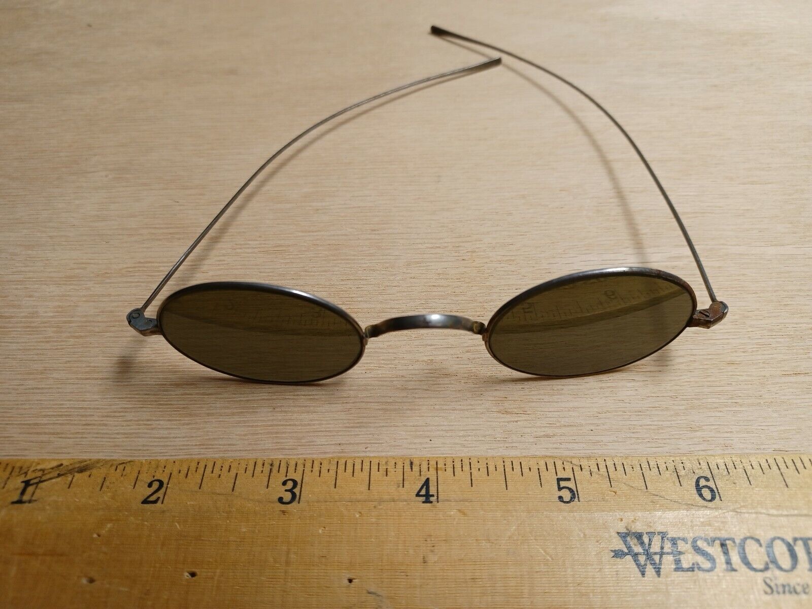 Vintage Round Spectacle Rare Tinted Glasses john … - image 12