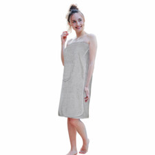 Women's sauna kilt sauna kilt sarong sauna towel gray onesize 100% cotton sauna