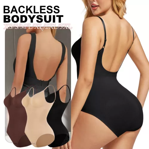Women's Backless Underwear Invisible Full Body Shaper Bodysuit for Under Dress