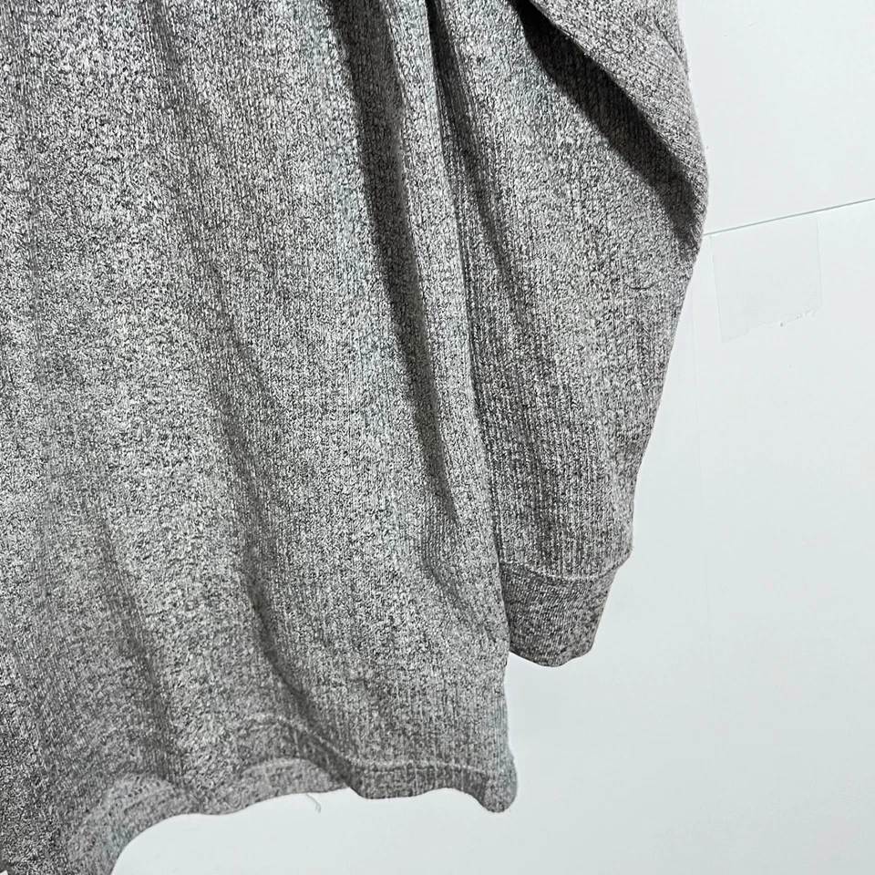 Suéter Henley tejido acanalado vintage Knightsbridge para hombre talla L gris abotonado Foto 4 de 4