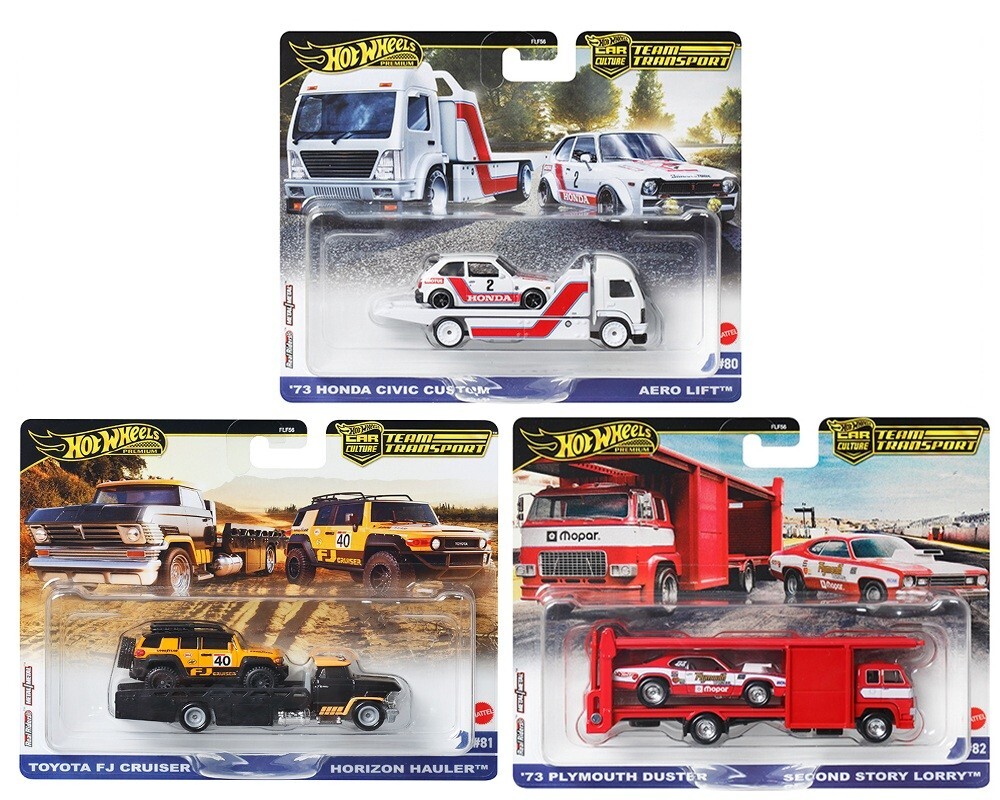 Hot Wheels 2025 Car Culture Team Transport G Case Set of 3