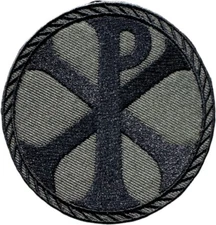 CHI-RHO CHRISTOGRAM JESUS CHRIST CHRISTIAN SYMBOL PX FOREST TACTICAL HOOK PATCH
