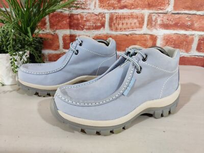 PERRY ELLIS AMERICA SKY BLUE STIEFELETTEN UK 6 EU 40 PROGRESS NUBUK DAMEN SEHR GUTER ZUSTAND