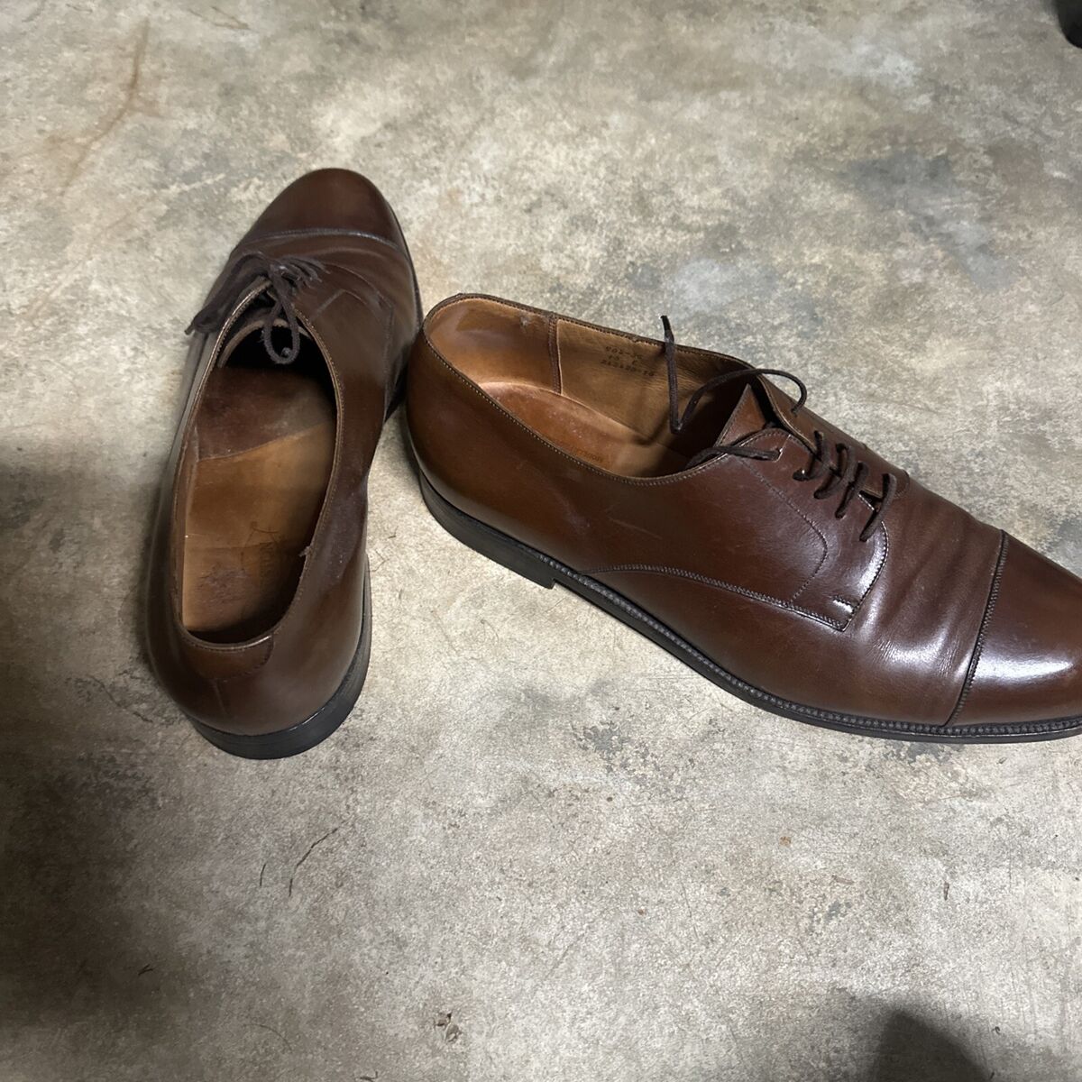 JM WESTON Size 10 Brown Leather 300 Cap Toe Oxford Lace up JM WESTON Size 10 Brown Leather 300 Cap Toe Oxford Lace up