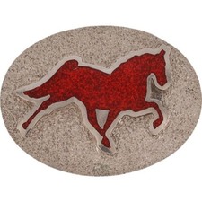 Wild Horse Cowgirl Rodeo Cowboy Western Southwest 1970s NOS Vintage Belt Buckle