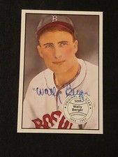 WALLY BERGER 1983 BIG LEAGUE COLLECTIBLES ORIGINAL AS SIGNED AUTOGRAPHED CARD