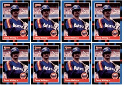 (8) 1988 Donruss #224 Denny Walling  Houston Astros Card Lot